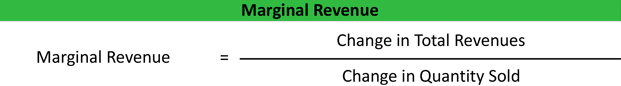 Marginal Revenue Formula